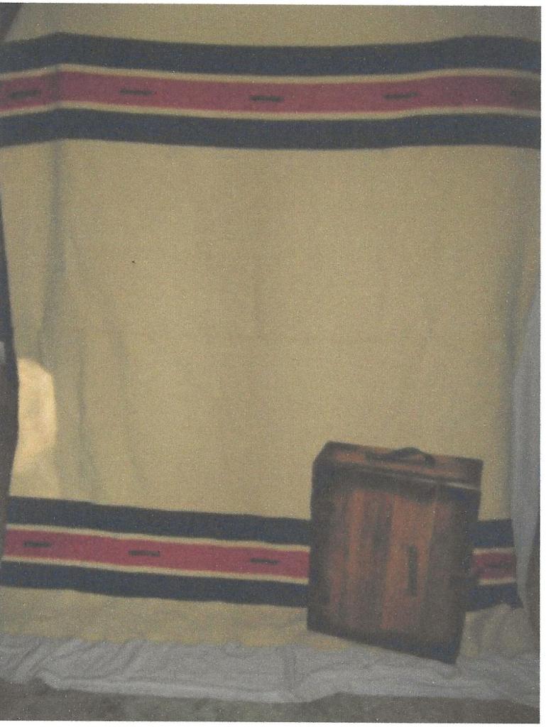 Photo of blanket and a cedar box